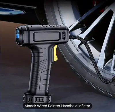 Handheld Digital Tire Inflator - Portable Electric Air Pump