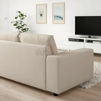 Beige IKEA Vimle two seater sofa bed beige