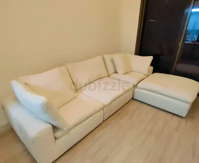 Marina Homes feather 🪶 filled modular sofa with ottoman