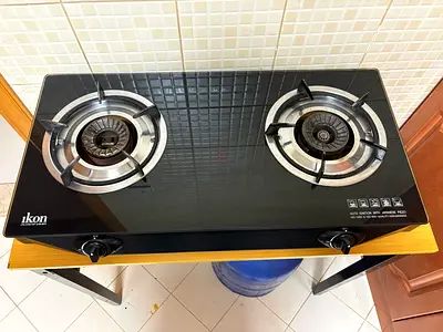 Ikon 2-burner glass top gas stove