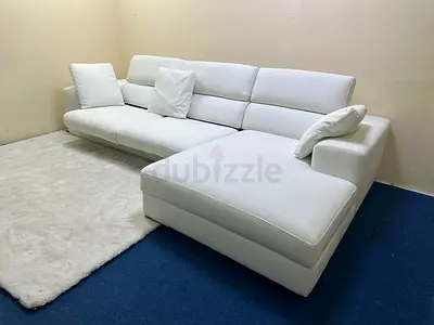 Great condition marina home white color lshape sofa