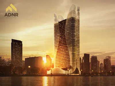 شقة مفروشة بغرفة نوم واحدة | بن غاطي سكاي هول | إطلالات على أفق البرج والقناة