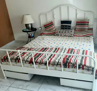 Bed with Mattress and storage