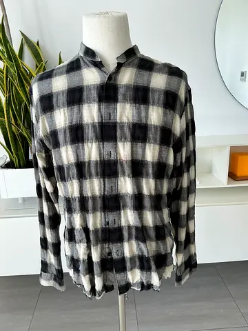 Kooples: Black  White Plaid Button-Up Shirt - Gently Used