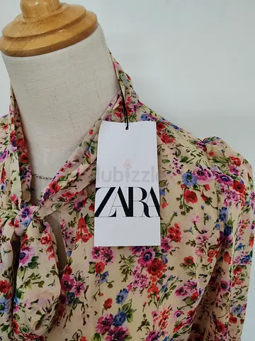 ZARA floral bow-tie blouse — lightweight  chic 🌸