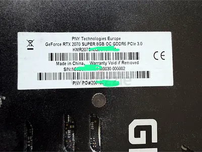 PNY GeForce RTX 2070 SUPER 8GB OC - GDDR6 PCIe 3.0