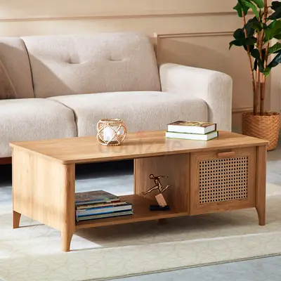 Coffee Table Stylish Wooden with Storage