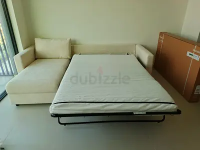 Ikea vimle beige color lshape sofabed with storage space