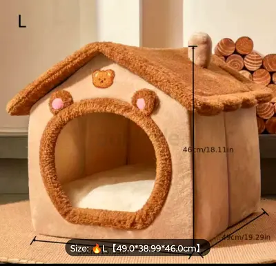 My Cozy Plush Cat House Bed — Clean  Comfortable
