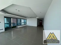 Luxury two-bedroom apartment for annual rent in Al Rumaila 2, Ajman, Corniche Tower, direct sea view
