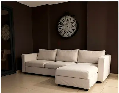 Vimle Beige L-shaped Sectional Sofa bed with Chaise - Good Condition