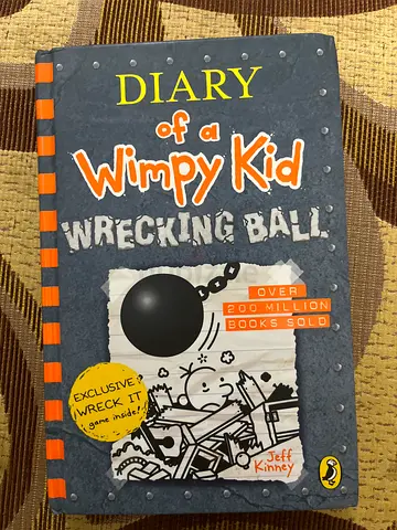 Diary of a Wimpy Kid: Wrecking Ball — my copy.  slightly negotiable