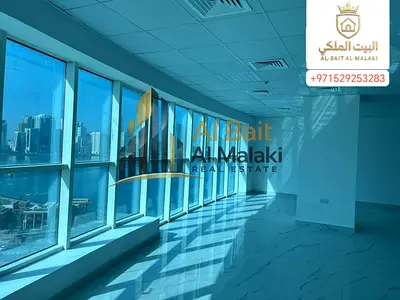 Office for rent in Sharjah, Al Majaz 2 1800 sq m Spacious space Free central air conditioning (included) Free parking Very elegant reception area Suitable for various commercial activities Prime locat