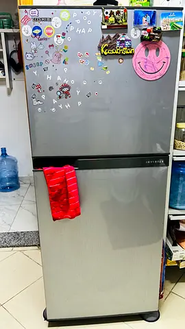 My silver double-door inverter refrigerator — good working condition