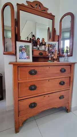 Antique Drawer and Mirror set