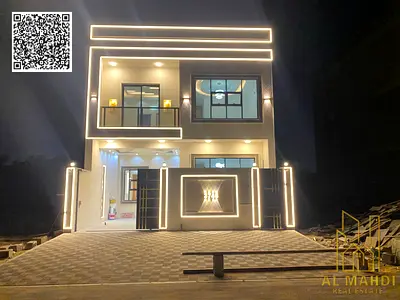 Luxury 5-Bedroom Master Villa in Al Helio, Ajman – Modern Design with Spacious Roof and Bank Financing Available