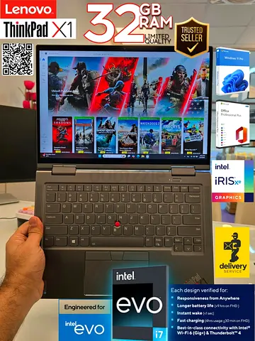 THINKPAD X1 YOGA ULTRA 11TH GEN 4K OLED - 32GB RAM - STYLUS PEN - PREMIUM BUSINESS CLASS -