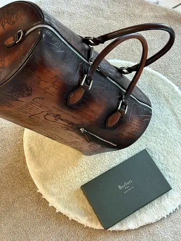 Berluti travel leather bag