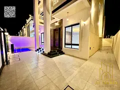 Luxury 5BR villa with pool and roof in Al Yasmeen, Ajman , AC, electricity, and water. Freehold. Ban