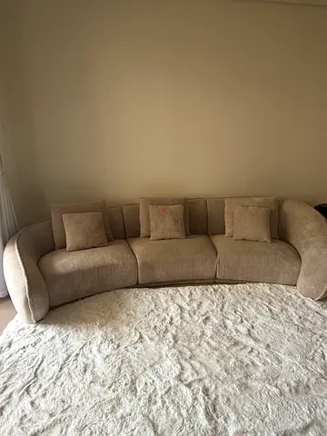 Stylish Beige Free Shape Sofa