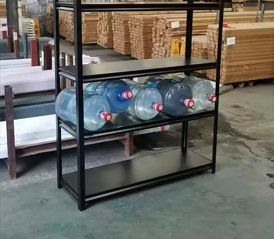 My 4-tier black metal storage shelf - 100/40/2m