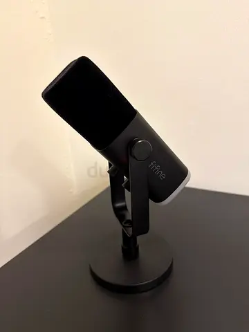 Barley Used Fifine USB Condenser Microphone with Adjustable Desk Stand - Very Good Condition