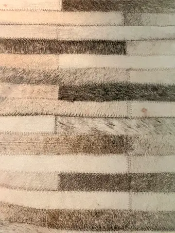 Patchwork cowhide rug (beige/ brown/grey) — used, good condition 150x 200 cm carpet