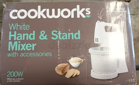 Cookworks White Hand  Stand Mixer with Accessories