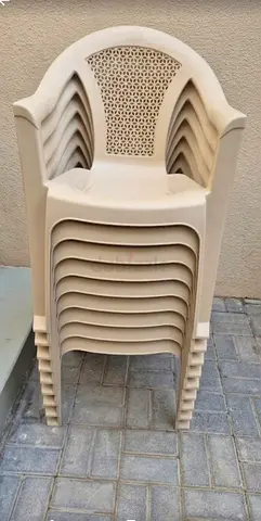 9x Cosmoplast Bamboo Plastic Armchair **BRAND NEW**