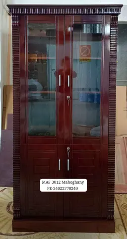 Mahogany Glass Display Cabinet / Storage Cupboard