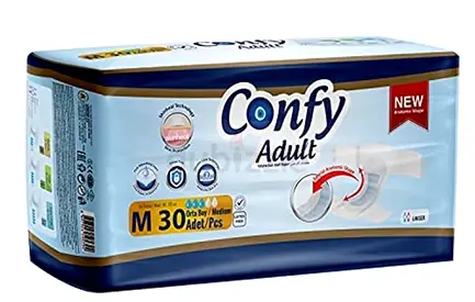 Confy Adult Incontinence Briefs (Medium) - 30 pcs