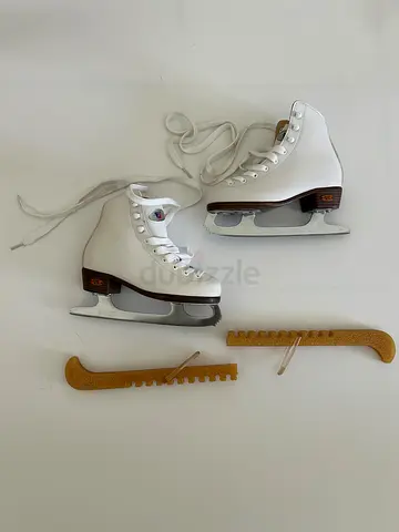 My Riedell white figure ice skates — used, vey good condition - Size J 13