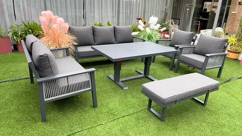 Stylish Outdoor Lounge Set with hydraulic table