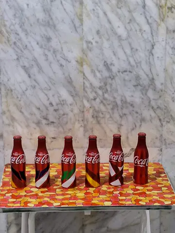 Set of 6 Limited Edition Coca-Cola Aluminum Bottles (Collectible)