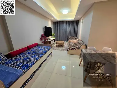 Beautiful fully furnished one-bedroom apartment for annual rent - Master bedroom - 2 bathrooms - Spacious living room - Balcony - Gym and pool-parking
