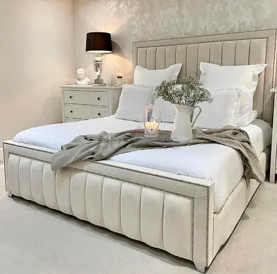Elegant Modern Design King Size Brand New Fully Custom Made Bed,Hydraulic Storage Can be Installed