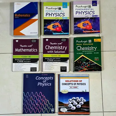 CBSE Grade 11 Guides Bundle | Physics Chemistry Math | RD Sharma, HC Verma, Pradeeps, Together With