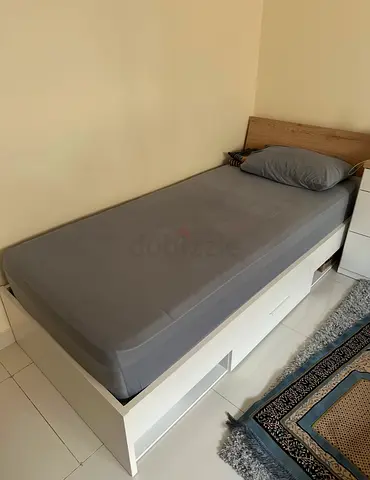 Single storage bed frame