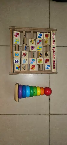 Wooden Alphabet and Stacking Toy Set