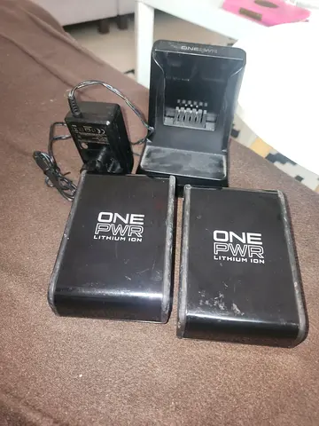 2 pieces of ONE PWR Lithium Ion Battery + Charger