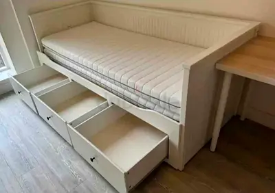 IKEA Hamnes day bed with 2 mattress and 3store drawers
