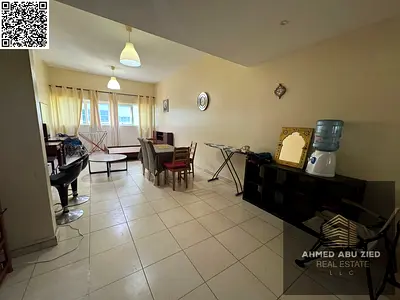 اكبر وأجمل مساحة استديو مفروش بالكامل للإيجار السنوي ابراج عجمان وان - استديو بمساحة كبيره جدا - حمام - مطبخ مفروش بالكامل - خزائن حائط - باركن - مسبح