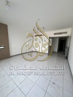 A well-located 3-bedroom apartment for rent in Al Majaz 1, Sharjah, featuring a living hall and idea