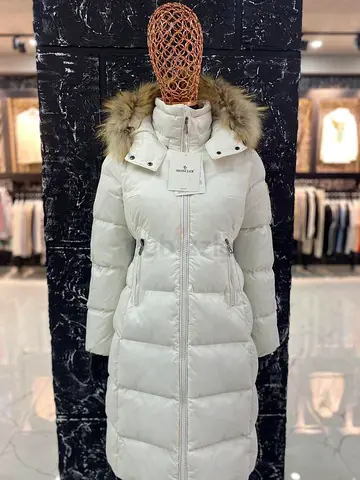 Moncler long hooded coat