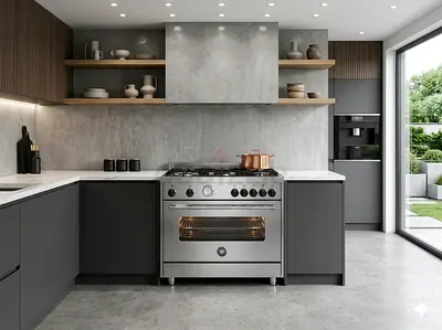 Bertazzoni latest model gass/electric 5 burner top gass oven electric with fan cooking range 90x60 m
