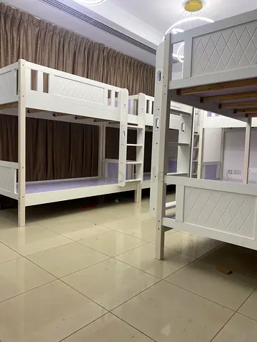 White Wooden Bunk Bed - Sturdy, Good Condition