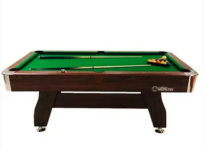 Billiard Table, Pool Table Green with Ball Collection System - 7Ft