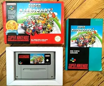 SNES Super Mario Kart (with box  manual) PAL