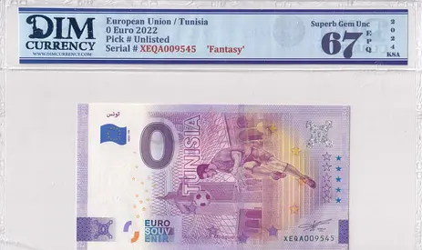 European Union 0 Euro Tunisia 2022 DIM 70 AED