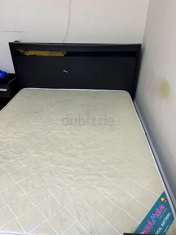 Bed with mattress